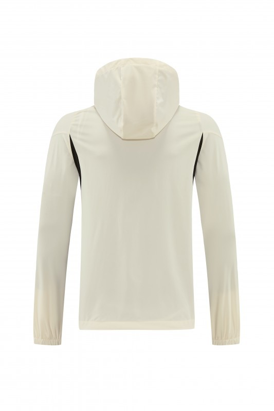 26/27 Liverpool Cream Full Zipper Hooded Jacket Tracksuit + Black Long Pants