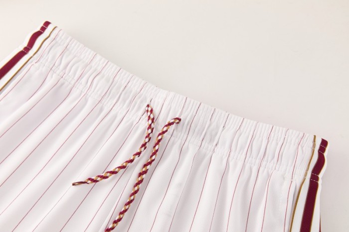 26/27 Arsenal  White Pinstripe Short Sleeve+Soccer Shorts