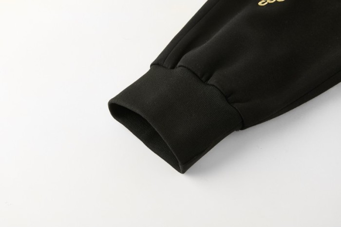 26/27 Manchester United Black Pullover Hooded Tracksuit + Long Pants