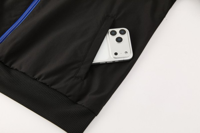 26/27 Chelsea Black Full Zipper Hooded Jacket Tracksuit + Long Pants