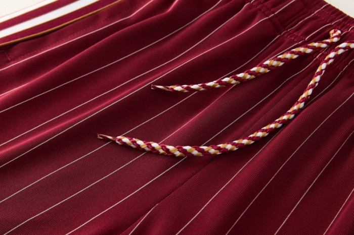 26/27  Arsenal  Maroon Pinstripe Short Sleeve+Soccer Shorts