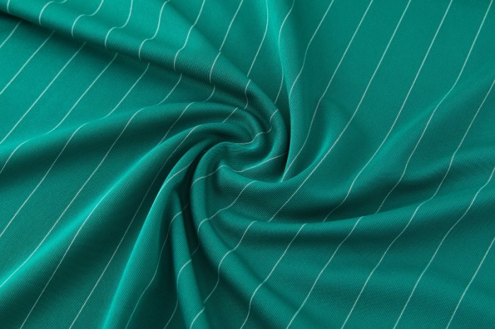 26/27 Liverpool   Green Pinstripe  Short Sleeve+Soccer Shorts