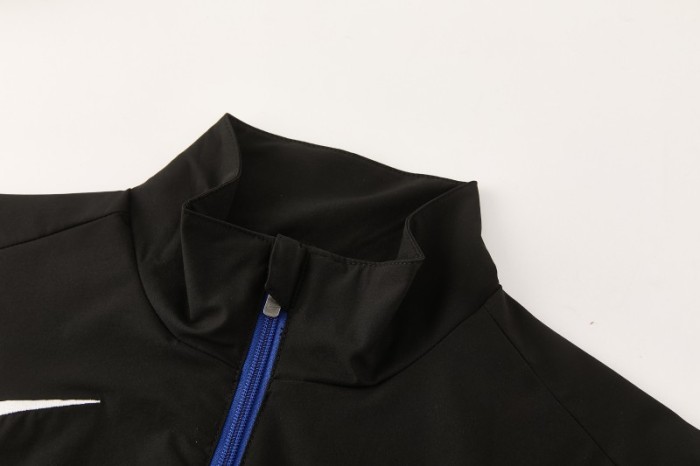 26/27 Chelsea Black Full Zipper Hooded Jacket Tracksuit + Long Pants