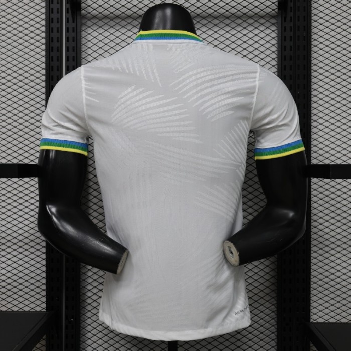 Player Version 2026 Brazil White with Palm Leaf Pattern Special Edition Jersey