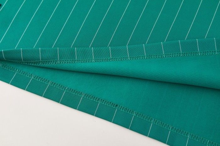 26/27 Liverpool   Green Pinstripe  Short Sleeve+Soccer Shorts