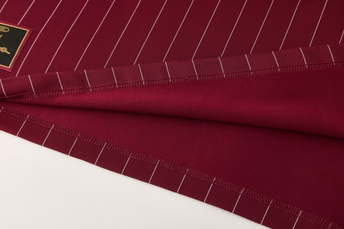 26/27  Arsenal  Maroon Pinstripe Short Sleeve+Soccer Shorts