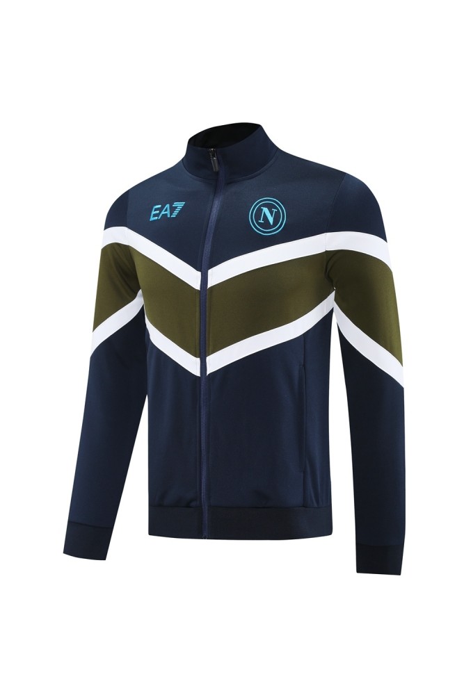 26/27 Napoli Navy Blue  Full Zipper Jacket Tracksuit + Long Pants