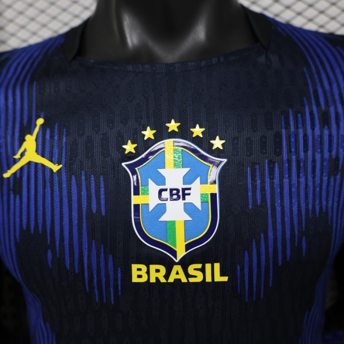 Player Version 26/27 Brazil Navy Blue Special Edition Long Sleeve Jersey