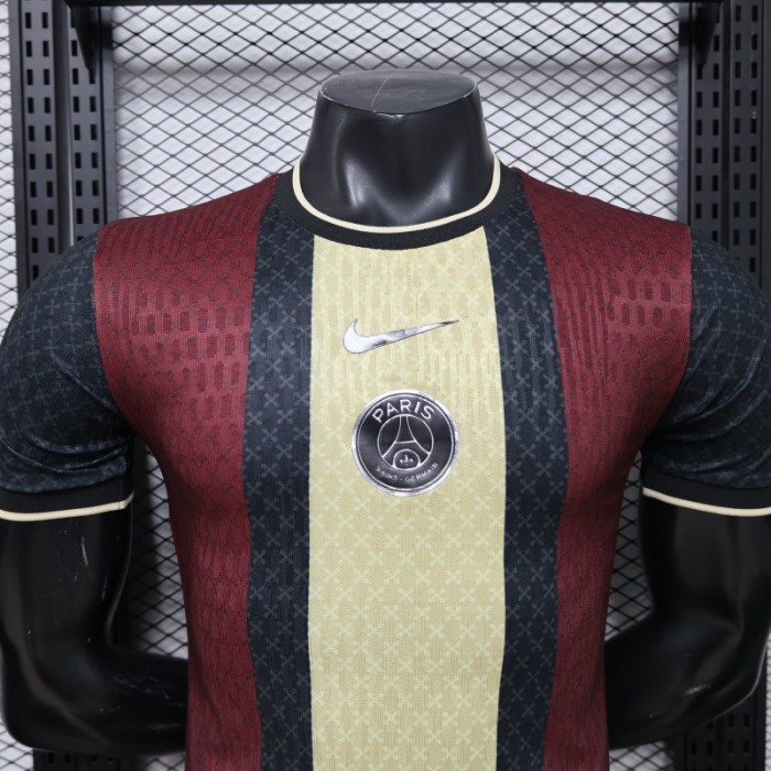 Player Version 26/27  PSG Paris Saint-Germain Black Burgundy Gold Special Edition Jersey