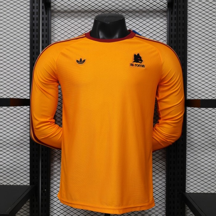 Player Version 2026 AS Roma x Adidas Originals Orange Special Edition Long Sleeve Jersey