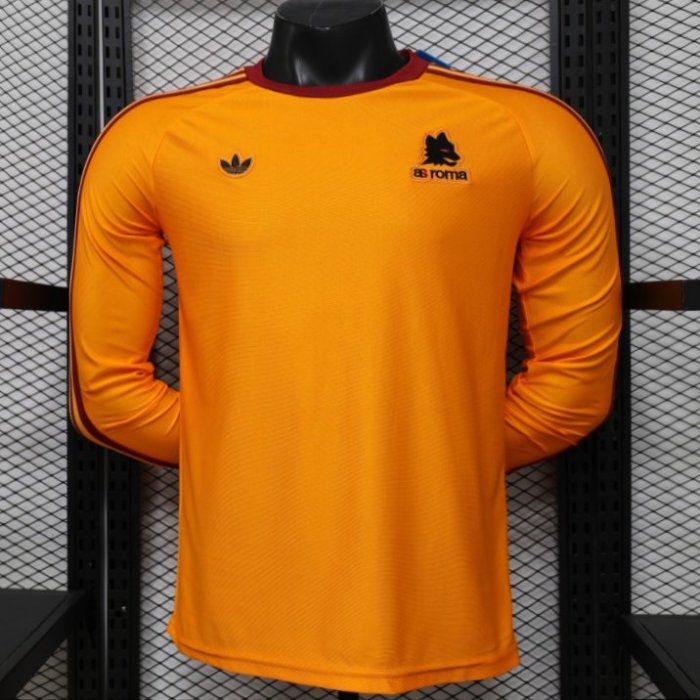 Player Version 2026 AS Roma x Adidas Originals Orange Special Edition Long Sleeve Jersey