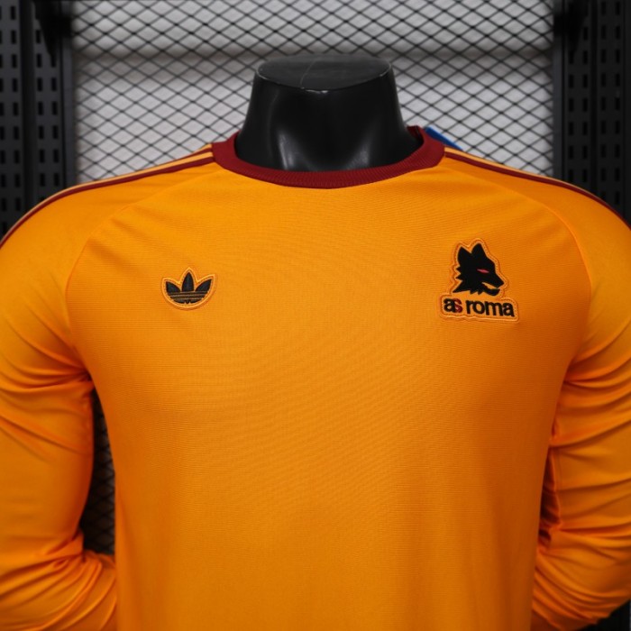 Player Version 2026 AS Roma x Adidas Originals Orange Special Edition Long Sleeve Jersey