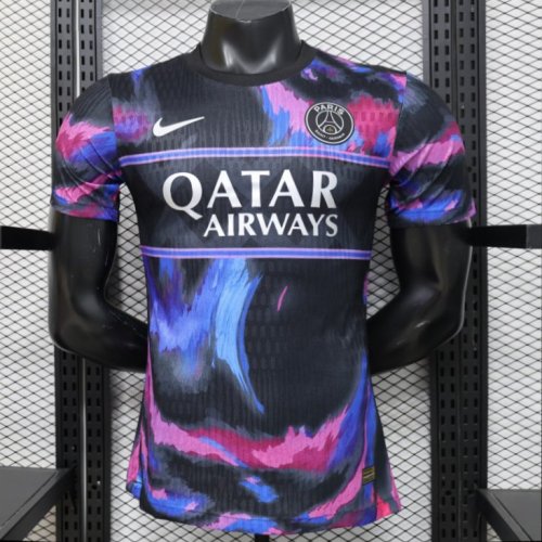 Player Version 2026 PSG Paris Saint-Germain Nike Special Edition Black Abstract Art Brushstroke Jersey