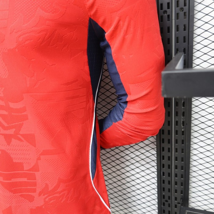 Player Version 26/27 England Away Red Long Sleeve Jersey