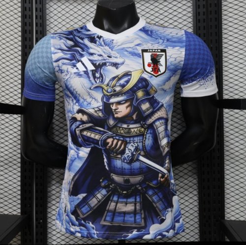 Player Version 2026 Japan Adidas Special Edition  Samurai Blue Dragon  Full Sublimation White Jersey