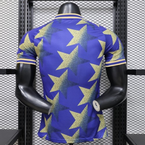 Player Version 2026  Argentina AFA Adidas Special Edition Royal Blue Gold Star Print Champions Jersey