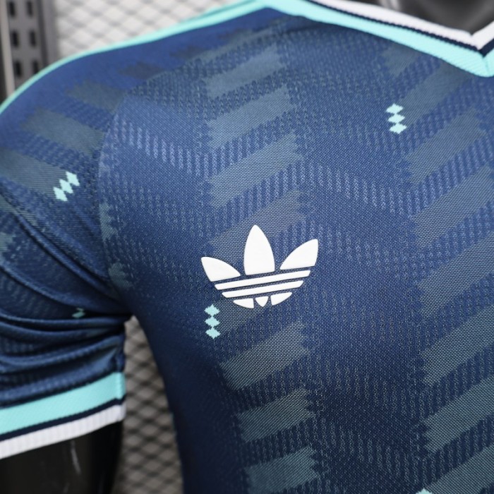 Player Version 2026 Germany  Navy Blue with Zigzag Pattern Away Jersey
