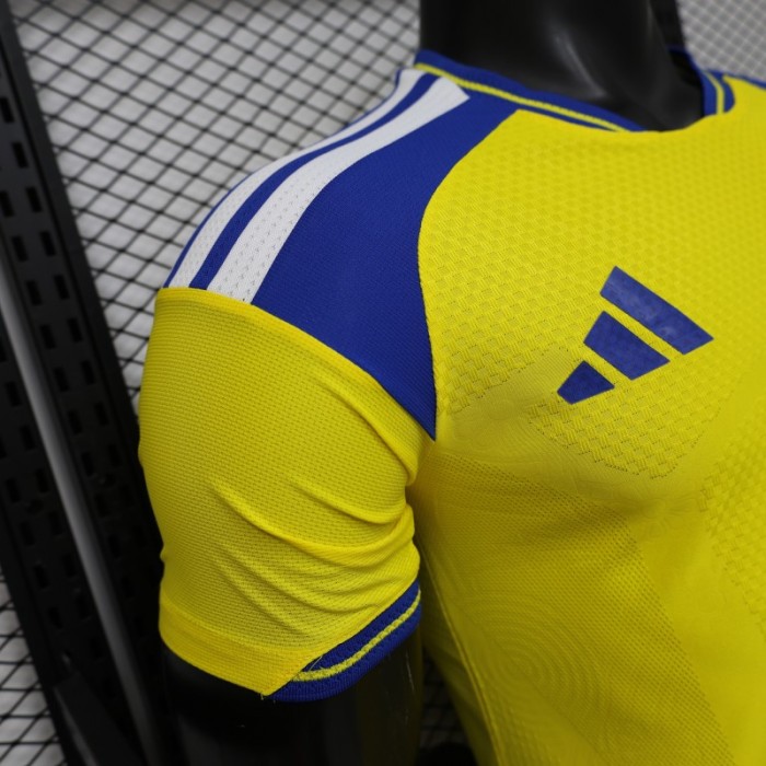 Player Version 2026 Sweden Yellow with Blue Panel Home Jersey