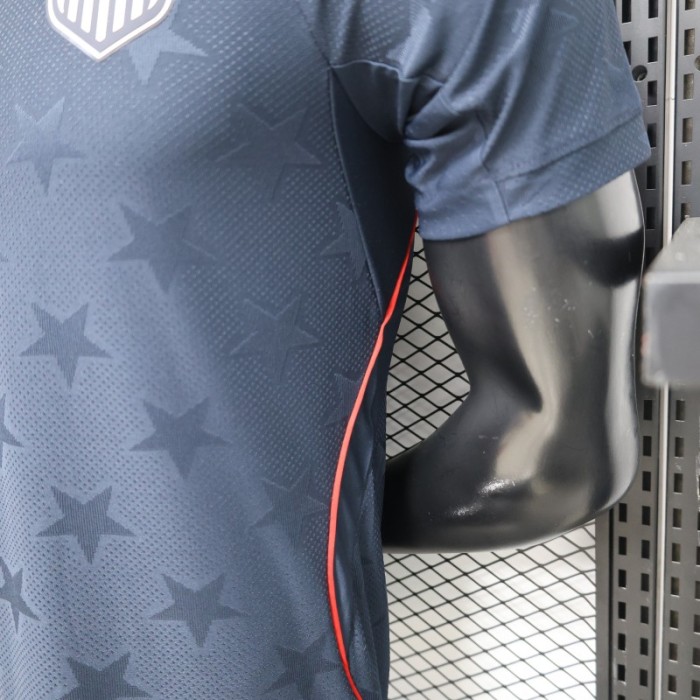 Player Version 2026 USA Navy Blue with All-Over Star Pattern Away Jersey