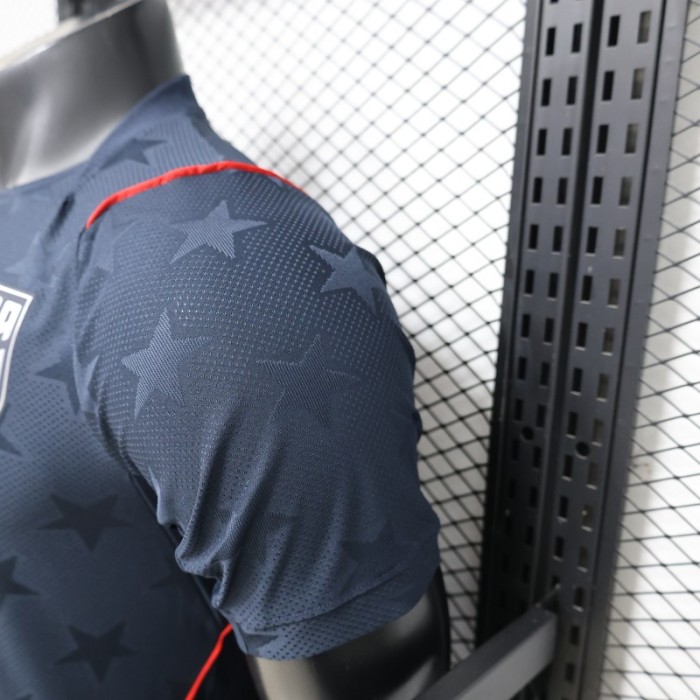 Player Version 2026 USA Navy Blue with All-Over Star Pattern Away Jersey