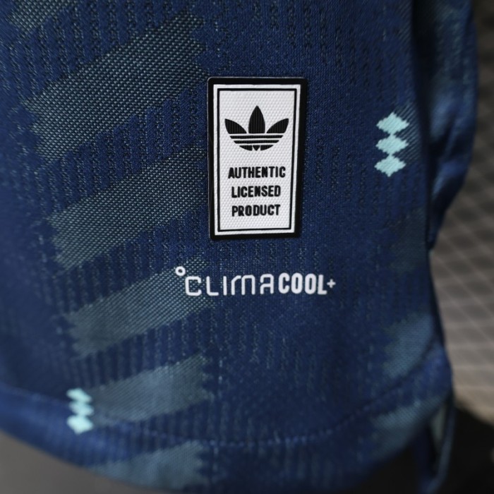 Player Version 2026 Germany  Navy Blue with Zigzag Pattern Away Jersey