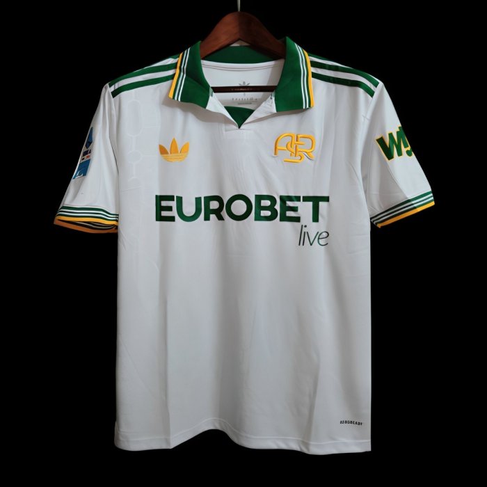 25/26 AS Roma Third White Jersey With Full Sponsors