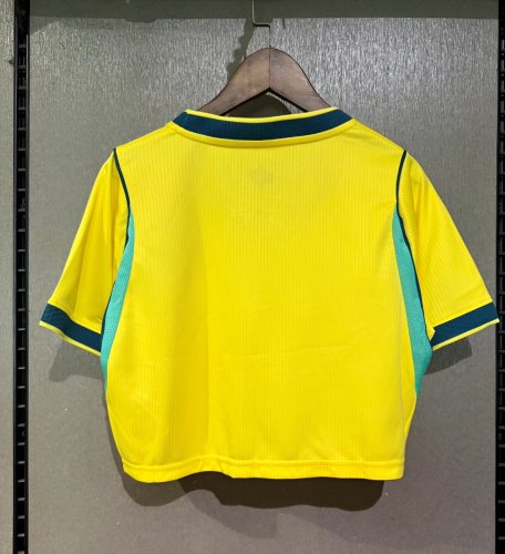 2026 Brazil Home Women Cropped Jersey