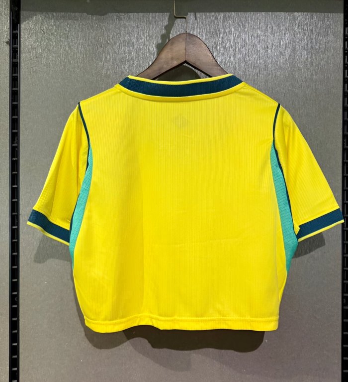 2026 Brazil Home Women Cropped Jersey