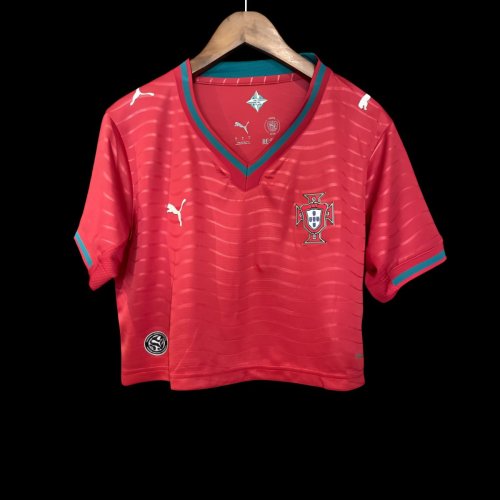 2026 Portugal Home Women Cropped Jersey