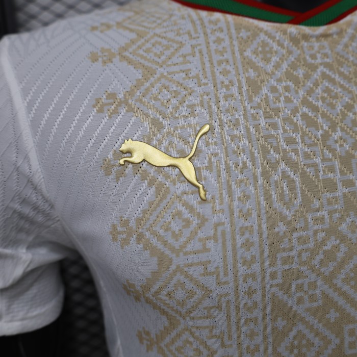 Player Version 26/27  Morocco  Away  White & Gold Amazigh Pattern Jersey