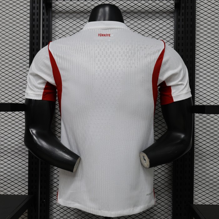 Player Version 26/27 Turkey  Away  White & Red Flag Panel Jersey