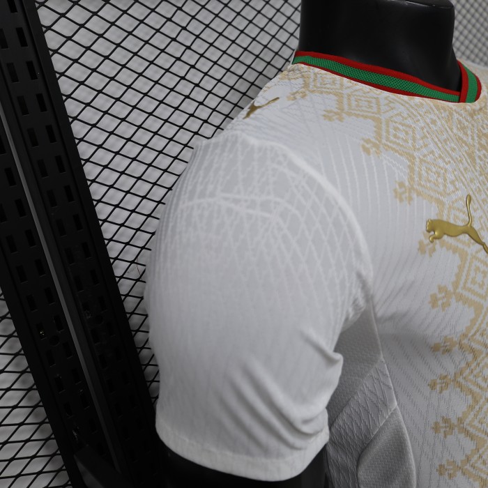 Player Version 26/27  Morocco  Away  White & Gold Amazigh Pattern Jersey