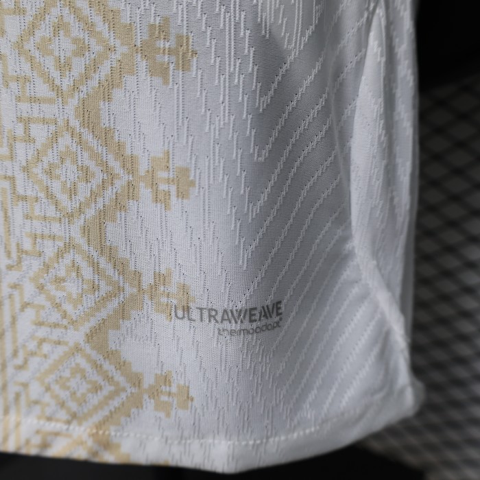 Player Version 26/27  Morocco  Away  White & Gold Amazigh Pattern Jersey