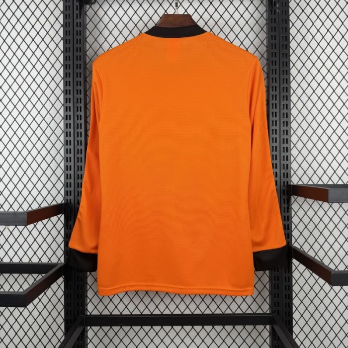 1980 Retro Netherlands Home Long Sleeve Jersey
