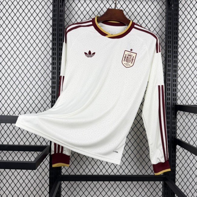 2026 Mens Spain World Cup Away Long Sleeve Jersey