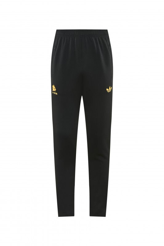 2026/27 AS Roma Burgundy & Gold Full Zipper Jacket Tracksuit +Black  Long Pants