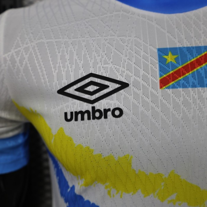 Player Version 26/27  DR Congo  White & Sky Blue  Special Edition Away Jersey