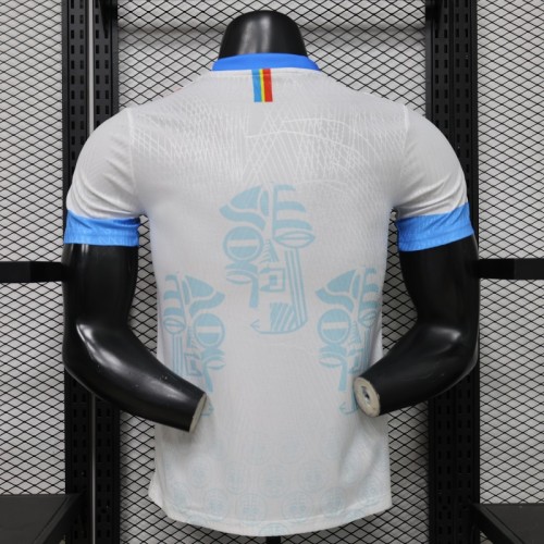 Player Version 26/27  DR Congo  White & Sky Blue  Special Edition Away Jersey