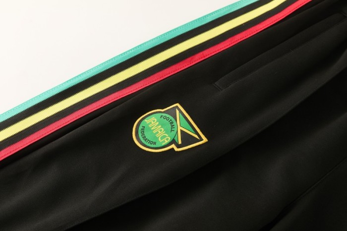2026/27 Jamaica  Black  Full Zipper Jacket Tracksuit + Long Pants