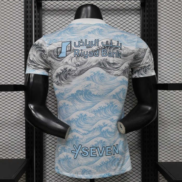Player Version 26/27 Al-Hilal SFC White & Blue Hokusai Wave Print Special Edition Away Jersey