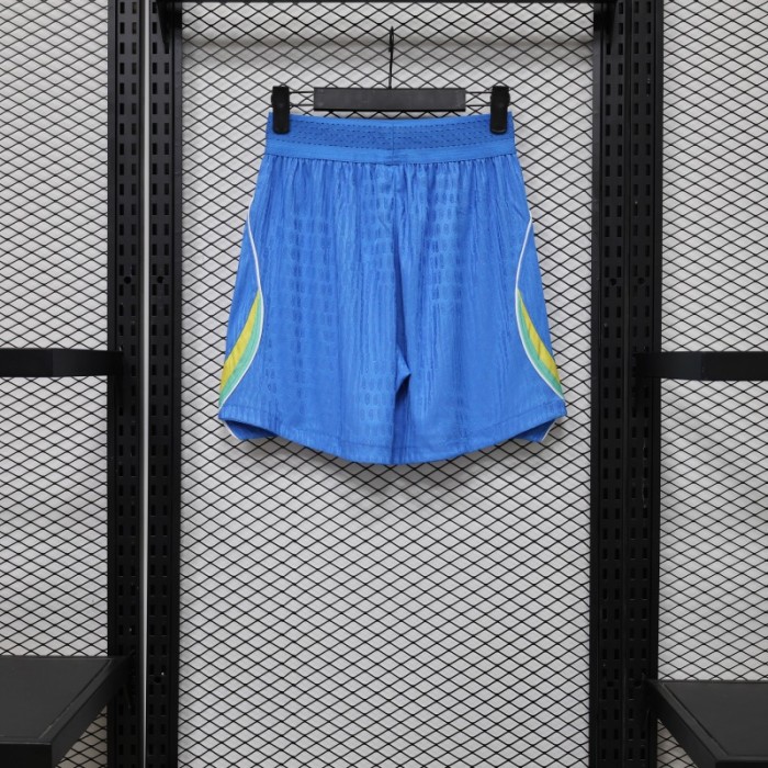 Player Version 26/27 Brazil  Royal Blue Jacquard Stripe Away Shorts