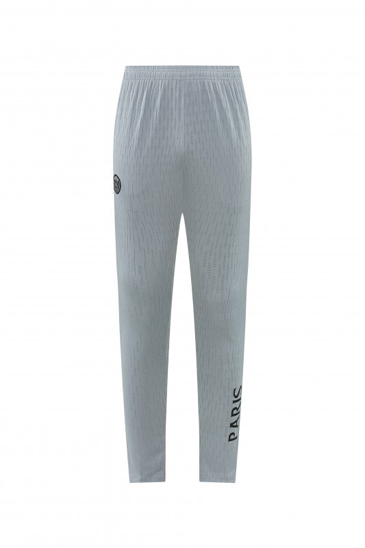 2026/27 Paris Saint-Germain White  Half Zipper Jacket Tracksuit + Light Grey Long Pants