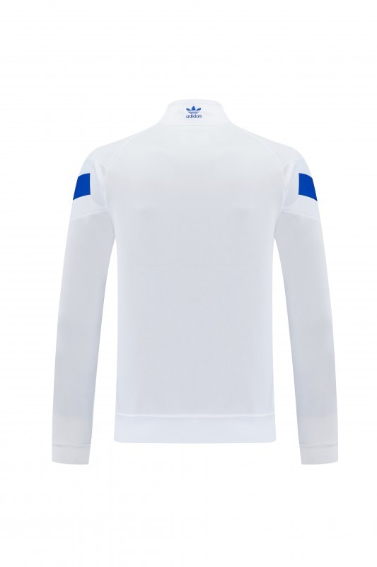 2026/27 Adidas Originals  White Full Zipper Jacket Tracksuit + Navy Blue Long Pants