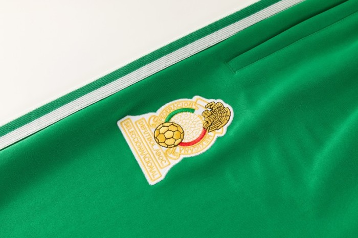 2026/27 Mexico  Green & Red Retro Full Zipper Jacket Tracksuit + Long Pants (Adidas Originals)