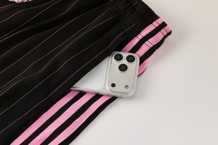 2026/27 Inter Miami CF Black Pinstripe Short Sleeve+Soccer Shorts