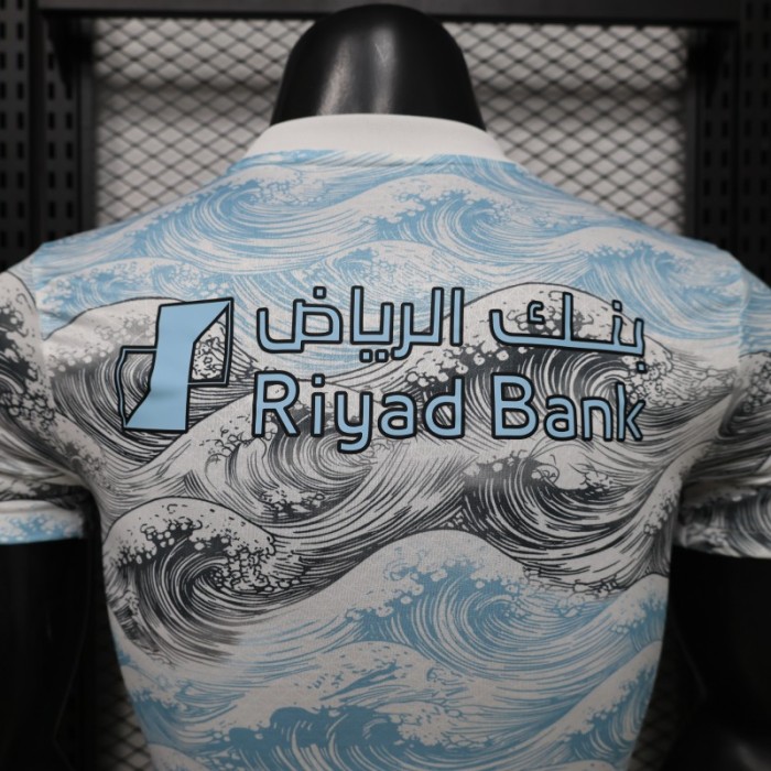 Player Version 26/27 Al-Hilal SFC White & Blue Hokusai Wave Print Special Edition Away Jersey