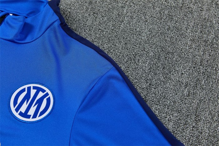 26/27 Inter Milan Royal Blue Half  Zipper Jacket Tracksuit + Long Pants (Nike)