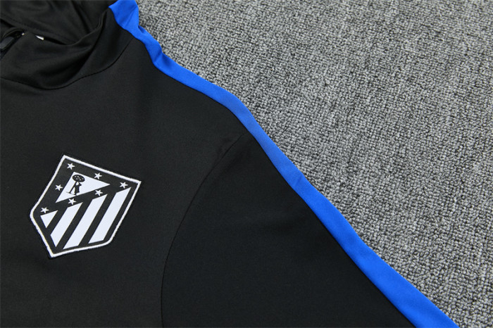 26/27 Atletico Madrid Black Half Zipper Jacket Tracksuit + Long Pants