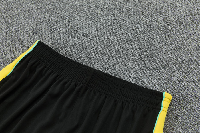 26/27 Brazil Black & Yellow Half Zipper Jacket Tracksuit + Long Pants
