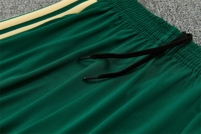 26/27 Real Madrid Green & Cream  Half Zipper Jacket Tracksuit + Long Pants